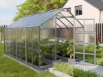 Šiltnamis KLASIKA House, su pamatu ir 6 mm polikarbonatine danga, 2 metrų prailginimas, namelio formos