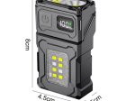LED žibintuvėlis ENTAC EN-2041, 5 W, 200 lm, IP44, įkraunamas su USB-C,  su pasukama galvute, su magnetu, raudonas LED