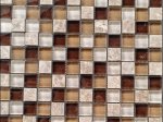 Stiklo mozaika MONA MOSAICS Tgs099, 300 x 300 x 8 mm, 11 vnt./dėž., spl. rudas marmuras