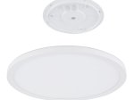 Lubinis LED šviestuvas GLOBO Sapana, paviršinis, 24W, 230V, 2600 lm, 3000K, IP44, 3 lygiai, foninis apšv., apvalus, baltas, 420x25 mm, 41562-24W.