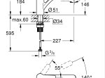 Plautuvės maišytuvas GROHE QuickFix Start, chromas, 32441DC2