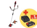 Akumuliatorinė krūmapjovė EINHELL AGILLO 18/200 Solo, 18 V, pjovimo plotis 30 cm (su valu); 20 cm (su metaliniu peiliuku), svoris 6,45 kg, U formos rankena, be akumuliatoriaus ir kroviklio