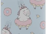 Sienų plokštė PUFFIN Kids Pk, spl. Print Unicorn, 300x300x37 mm, dekoratyvinė, tekstilinė