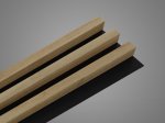 MDF sienų lentjuostė LINEA SLIM, spl. oak/black, 2650x150x30 mm, dekoratyvinė