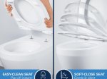 Klozetas GROHE EURO CERAMIC 2.0, pakabinamas, be nuplovimo lanko, su Triple Vortex nuleidimu, su lėtai  nusileidžiančiu dangčiu, baltas, 102510SH00