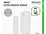 Išmanusis durų ir langų sensorius DELTACO Smart Home Sh-Ws02, magnetinis, WiFi, valdomas su programėle, baltos sp.
