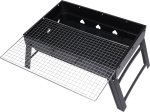 Sulankstomas BBQ grilis, 44,5 x 8 x 31 cm, juodos spalvos 