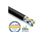 Kompiuterinis kabelis STEINMARK CAT5E/FTP, 4x2x0.5, ekranuotas, lauko, juodos sp.