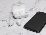 Įkraunamos belaidės ausinės STREETZ TWS-111, Bluetooth 5, įkrovimo dėklas 500 mAh, baltos sp.