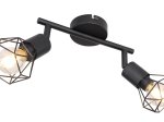 Kryptinis šviestuvas GLOBO Xara I, E14, 2 x 40W, 230V, juodos sp., 220x80x180 mm