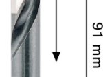 Grąžtas metalui BOSCH HSS, su šešiakampiu kotu, 5,0 mm, 5 × 52 × 91 mm