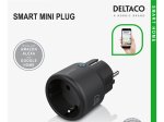 Išmanusis kištukinis lizdas DELTACO Smart Home Sh-P01M-B, WiFi, valdomas su programėle, turi laikmačio funkciją, LED indikatorius, su įž., 2,4 GHz, 10A, 220-240V, juodos sp.