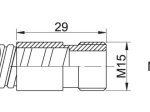 Dušo žarna RUBINETA Con/M15, 150 cm, kilmės šalis Lietuva