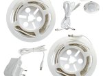 LED juosta DPM Cda2, 2 juostos po 120 cm, 2,5 W, IP20, 3000 K, AC 230 V, DC 12 V, 250 lm, 2 judesio davikliai, reg. šviet. laikas 30s-10min.