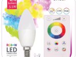 Išmanioji LED lemputė AVIDE Smart, 4.9W, E14 žvakė, RGB+W, 2700K, RGB keičia spalvas, su pultu, dimeriuojama, 220-240V, 470 lm, 240°