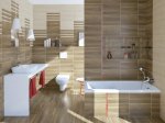 Keraminės sienų plytelės CERSANIT Ambio Ps207 Brown, 250 x 400 x 8 mm, 1,200 m2/dėž., spl. ruda