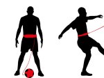 Futbolo įgūdžių diržas AVENTO 75BC, black/red