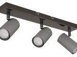 Kryptinis šviestuvas GLOBO Robby, GU10, 3 x 25W, 230V, pilkos sp., 410x100x120 mm