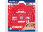 Medienos pjovimo diskas SPECIALIST+ Demolition, akumuliatoriniams pjūklams, 160x20 mm, 24 dantys