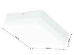 LED šviestuvas TOPE Tora, 18W, 3000K, 1265 lm, IP40, virštinkinis, kvadratinis, baltos sp., matmenys 180 x 180 x 55 mm, 6004000053