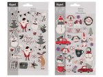 Kalėdinių lipdukų rinkinys KAPEL Xmas Joy, 2 skirtingi dizainai