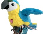 Interaktyvus pliušinis paukštis HAPPY YAPPERS, mėlynoji ara, 9593
