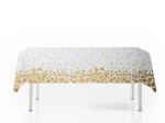 Staltiesė, 130 x 220 cm, baltos sp. su aukso sp. elementais