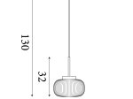Pakabinamas šviestuvas SEARCHLIGHT Lumina, E27, 1 x 60W, 230V, 240 x 240 x 320 mm, maksimalus aukštis 1300 mm, 10272-1BK