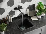Plautuvė ODUS Od-309, 48 x 39 x 19 cm, akmens masės, juodos spalvos, Lenkija