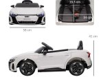 Vaikiškas elektromobilis HOMCOM, 370-220V90WT, Audi e-tron, baltos sp., 12V 4.5Ah baterija, 3-5 km/val, 103x58x41 cm, 3-5 metų vaikams, A662160056