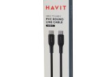 Įkrovimo laidas HAVIT 649, Type C - Type C, 60W, 1m