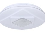Lubinis LED šviestuvas GLOBO Tossi, 24W, 230V, 2400 lm, 3000K, akrilas, kristalai, chromo sp. žiedas, apvalus, 380 x 75 mm, 48399-24