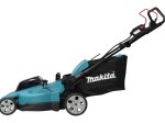 Akumuliatorinė vejapjovė MAKITA DLM538PG2, 2 x 18 V, pjovimo plotis 53 cm, 70 l krepšys, 4 in 1, svoris 25,5 kg, bešepetėlis variklis, 2 X 6,0 Ah akumuliatoriai ir DC18RD pakrovėjas