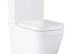 Klozetas GROHE Euro Ceramic, pastatomas, dvigubas nuleidimas 3/6 l, be nuplovimo lanko, įvadas iš apačios, su lėtai nusileidžiančiu dangčiu, 39462000