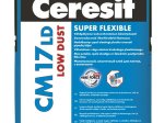 Plytelių klijai CERESIT CM17 LD SUPER FLEXIBLE Low Dust, C2 TE S1, vidaus ir išorės darbams, 25 kg