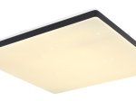 Išmanusis lubinis LED šviestuvas GLOBO Ully Smart Light, 24W, 230V, 2400 lm, 2700-6000K, su 2xAA el., pultu, vald. per progr., dimer., matinis juodas, 485x485x60 mm, 48025BSH