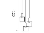 Pakabinamas šviestuvas SEARCHLIGHT Sweden, E27, 3 x 60W, 230V, 470 x 470 x 350 mm, maksimalus aukštis 1500 mm, 88910-3MO