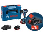 Akumuliatorinis suktuvas BOSCH Professional GSR 18 V-90, 18 V, komplekte 2 x 4,0 Ah akumuliatoriai ir kroviklis, lagaminas, 06019K6003