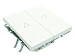 Žaliuzių jungiklis TOPE Bora, 2 klavišų, įleidžiamas, baltos sp., 16 A, 250 V, 500900006