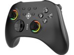 Žaidimų pultas DELTACO GAMING GAM-184, belaidis PC&Swich 3-in-1 valdymo pultelis, minkšta IML apdaila, BT 5.1, 2.4G USB imtuvas, USB-C laidinis, juodos sp, 4222384
