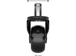 Biuro kėdės ratukai WALTECO, diametras 50 mm, kaištis 11 mm, juodi, apkrova 50 kg, 5 vnt.