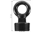Laikiklis su kilpa RUSTICLINE, 3/4", RT-78, juodos sp., 2 vnt.