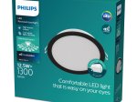 Montuojamas šviestuvas panelė PHILIPS Meson, įleidžiama, LED 12,5 W, 4000K, 1300lm, apvali, juodos sp., 140 mm skersmens