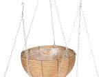 Lauko vazonas, pintas, pakabinamas, rudos sp., 25 x 25 x 15 cm.