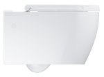 Klozetas GROHE START ROUND CERAMIC, pakabinamas, berėmis, lėtai nusileidžiantis dangtis, greito nuėmimo f-ja, baltas, 103848SH00