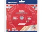 Medienos pjovimo diskas skersinio pjovimo staklėms SPECIALIST+ Multimaterial, 254x30 mm, 48 dantys