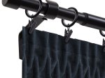 Sieninis karnizo rinkinys MARDOM Scope, ilgis 1200-2100 mm, 16/19 mm skersmens, viengubas, teleskopinis, spl. matinė juoda, be žiedų