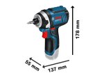 Akumuliatorinis suktuvas BOSCH Professional GDR, 12V-105 SOLO, sukimo momentas 105 Nm, 1/4" griebtuvas, 06019A6901, be akumuliatoriaus ir kroviklio