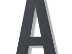 Namo raidė A, 120 mm, antracito sp, nerūdijantis plienas