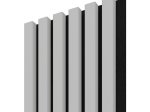 MDF sienų lentjuostė PUFFIN, spl. grey/black, 2650x245x22 mm, akustinė, dekoratyvinė